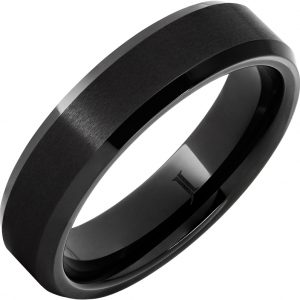 Black Diamond Ceramic™ Ring With Satin Center