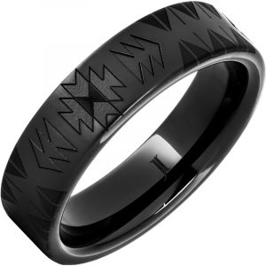 Navajo Blanket Pattern Black Diamond Ceramic™ Ring