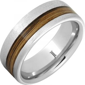 Barrel Aged™ Serinium® Ring with Rye Whiskey Inlay and Stone Finish