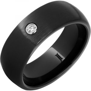 Diamond Dome - Black Diamond Ceramic™ Ring with Diamond