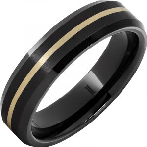 Black Diamond Ceramic™ Ring with 18K Gold Inlay