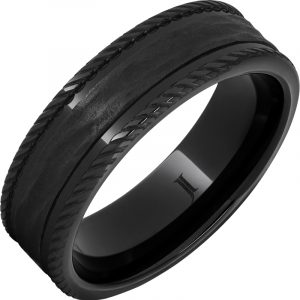 Western Heritage™ Rope Edge Ring in Black Diamond Ceramic™
