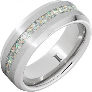 Serinium® Ring with Crushed Opal Inlay