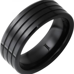 Black Diamond Ceramic™ Three Groove Ring