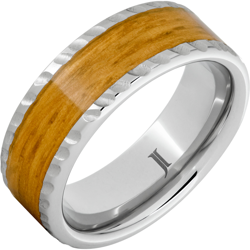 Barrel Aged™ SeriniumÂ® Ring with Cognac Barrel Wood Inlay