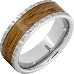 Barrel Aged™ Serinium® Ring with Single Malt Scotch Wood Inlay