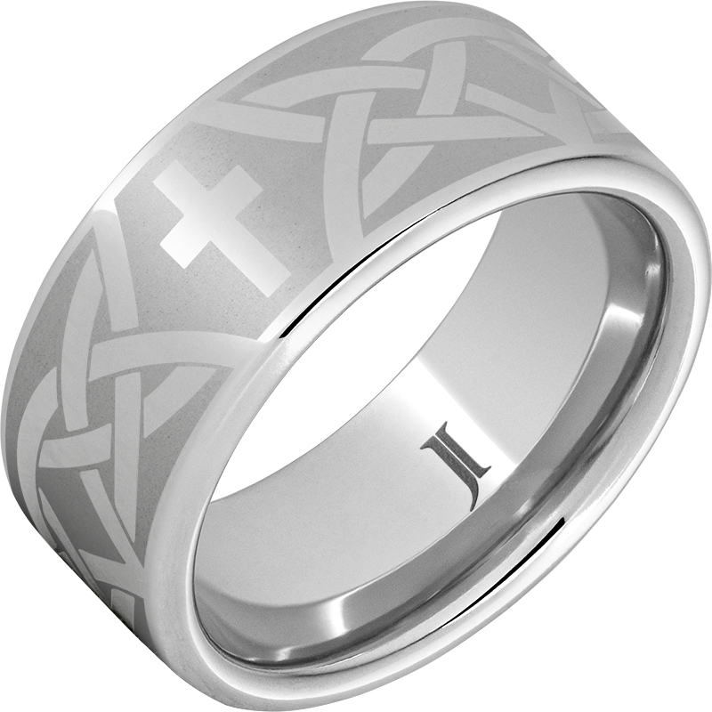 Serinium® Christian Cross and Knot Ring