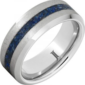 Western Heritage™ Serinium® Ring with Lapis Lazuli Inlay and Grain Finish
