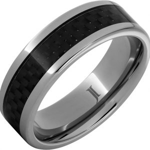 Titanium Ring with Carbon Fiber Inlay