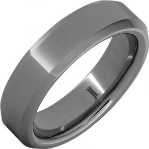 Rugged Tungsten™ Ring with Beveled Edges