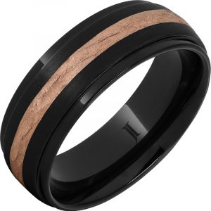 Black Diamond Ceramic™ Ring with 14k Rose Gold Inlay