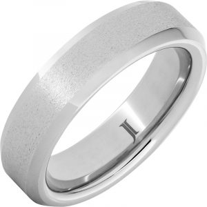 Serinium® Beveled Ring with Stone Finish