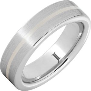 Serinium® Satin Ring with Sterling Silver Inlay