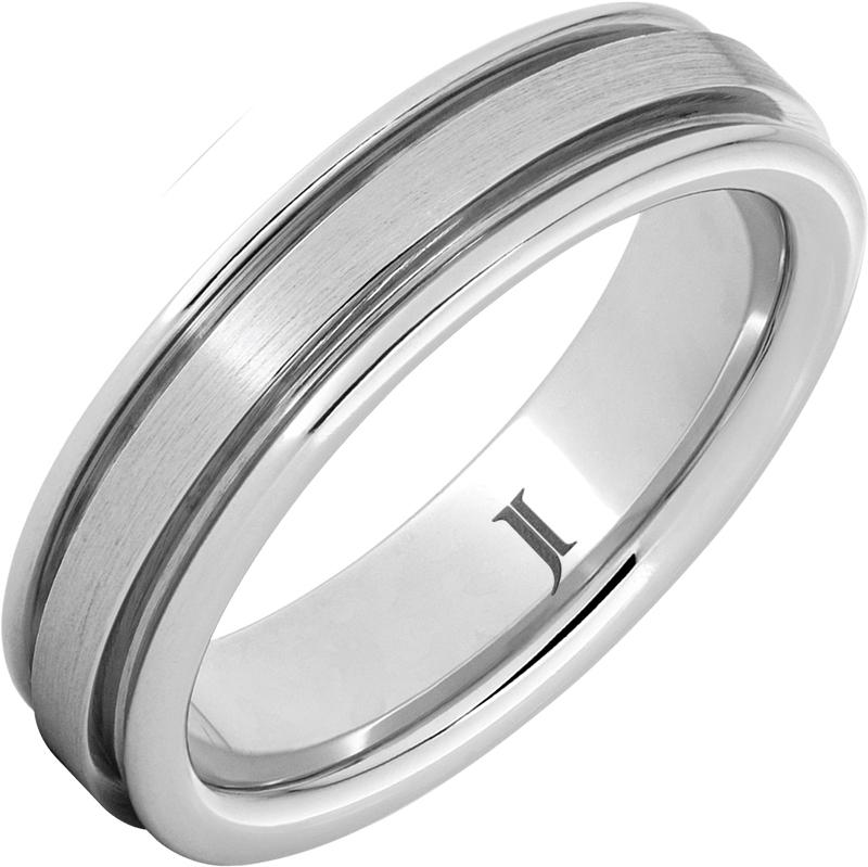 Sernium® Grooved Ring with Satin Finish