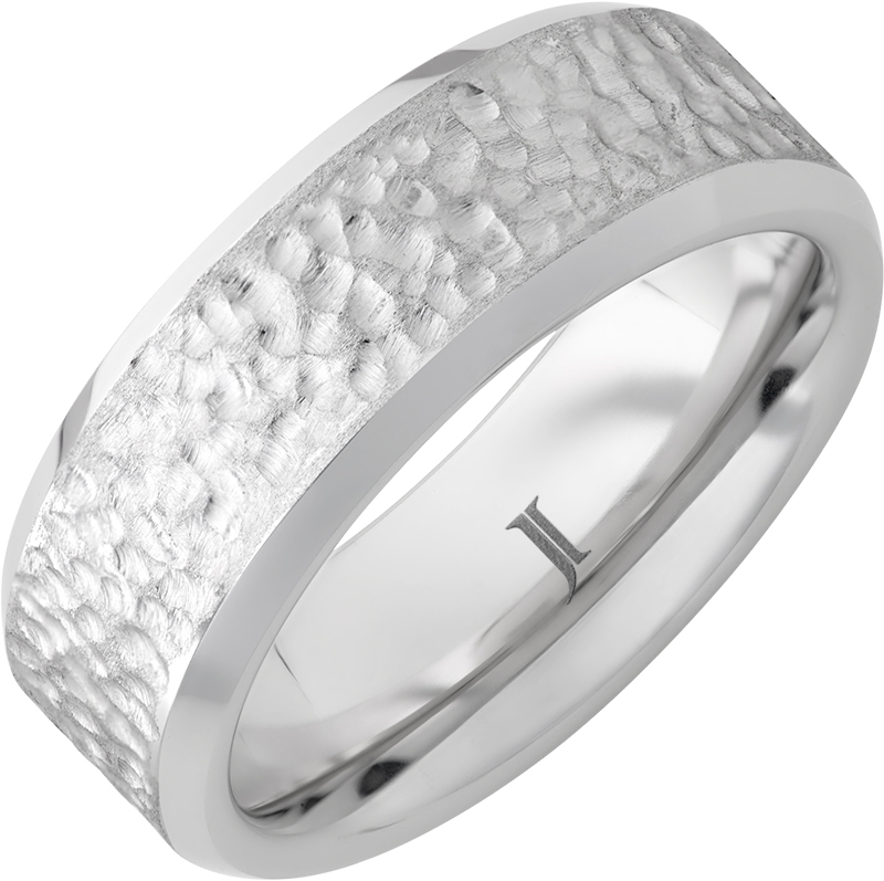 Sernium® Beveled Ring with Hammer Finish