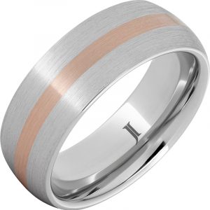 Serinium® Ring with 14K Rose Gold Inlay