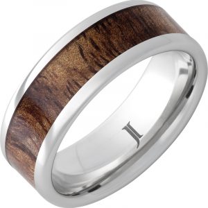 Islander - Serinium® Tiger Koa Wood Inlay Ring