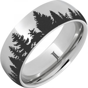 Serinium® Pine Forest Engraved Ring