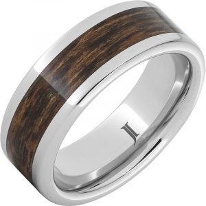 Serinium® Ring with Bocote Wood Inlay