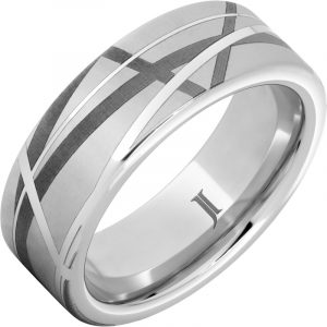 Abstract - Serinium® Engraved Ring
