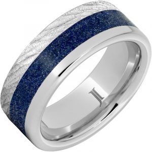 Serinium® Ring with Crushed Lapis Inlay
