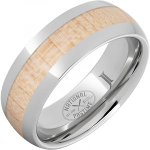 National Pastime Collection™ Serinium® Ring with Vintage Maple Baseball Bat Wood Inlay