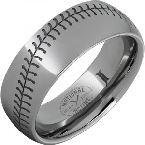 National Pastime Collection™ Rugged Tungsten™ Domed Baseball Ring