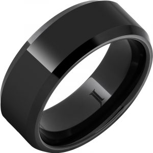 Black Diamond Ceramic™ Ring with Beveled Edges