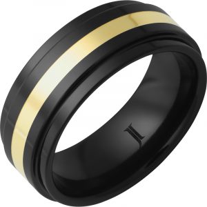Black Diamond Ceramic™ Ring With 18k Gold Inlay
