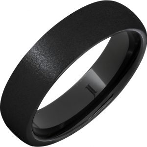 Black Diamond Ceramic™ Ring with Stone Finish