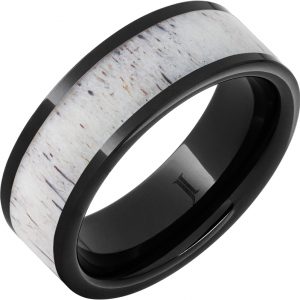Black Diamond Ceramic™ Antler Inlay Ring