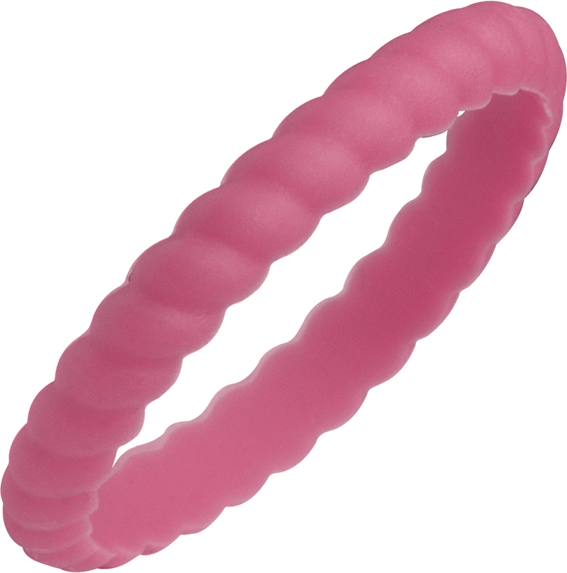 TrūBand™ Silicone Spiral Pink Ring