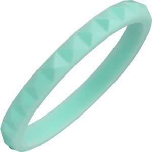 TruBand™ Silicone Diamond Faceted Turquoise Ring