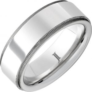 Polished Serinium® Ring with Milgrain Edges