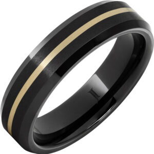Black Diamond Ceramic™ Ring with 14K Gold Inlay