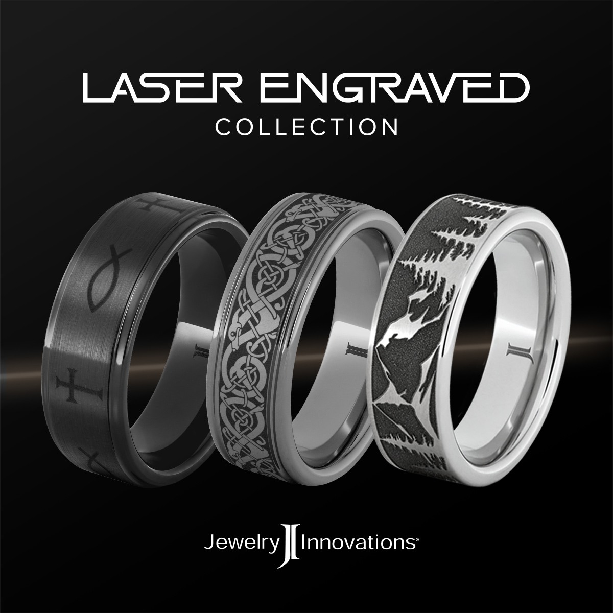 Custom Laser Engraved Ring Collection