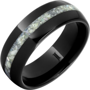 Black Diamond Ceramic™ Ring with Mother of Pearl