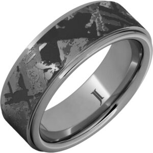 Kuiper - Rugged Tungsten™ Meteorite Pattern Engraved Ring